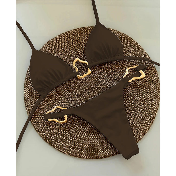 Nyra Halter Thong Bikini Set